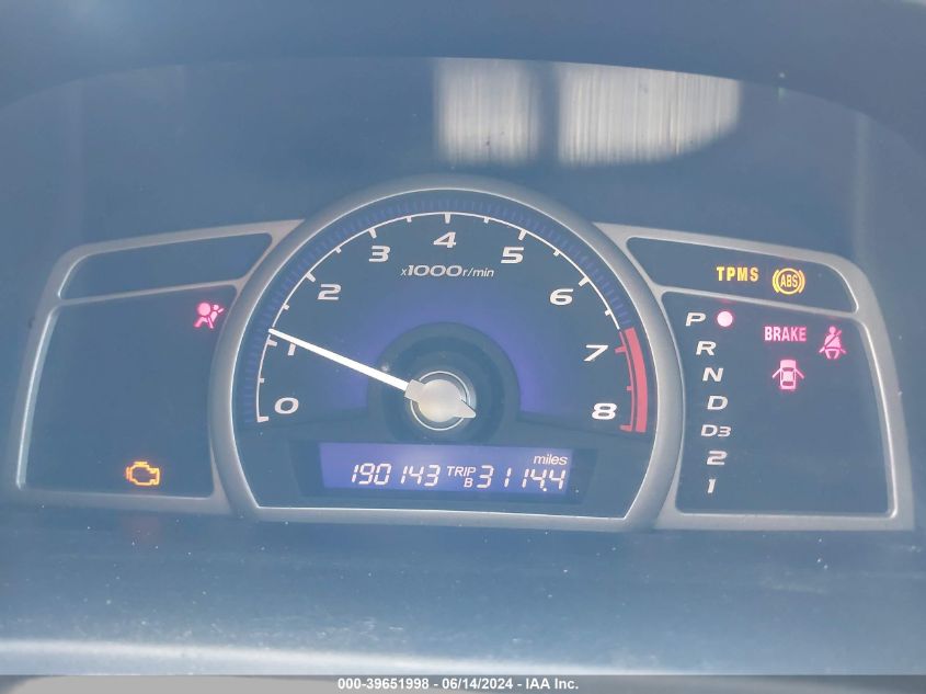 2008 Honda Civic Lx VIN: 1HGFA16528L084687 Lot: 39651998