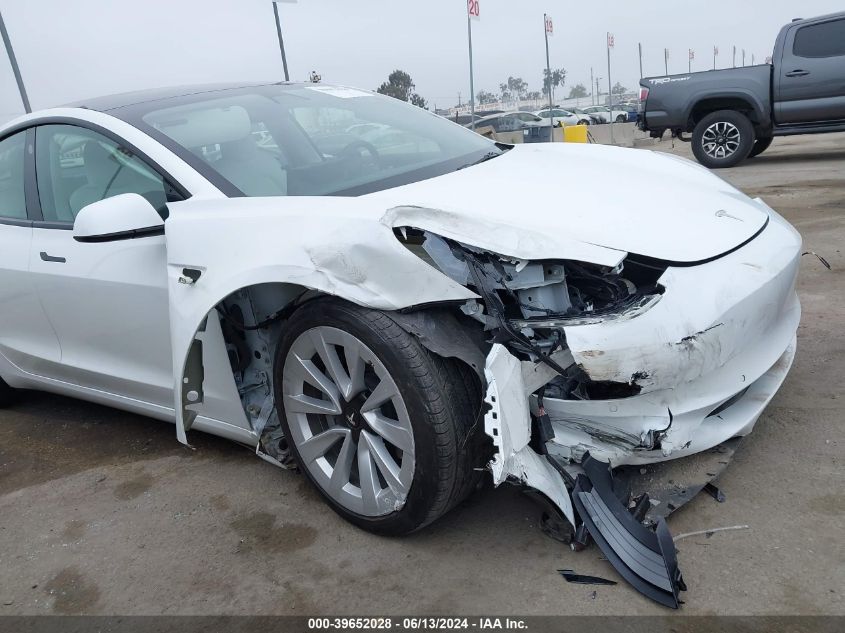 2022 Tesla Model 3 Long Range Dual Motor All-Wheel Drive VIN: 5YJ3E1EB7NF136181 Lot: 39652028