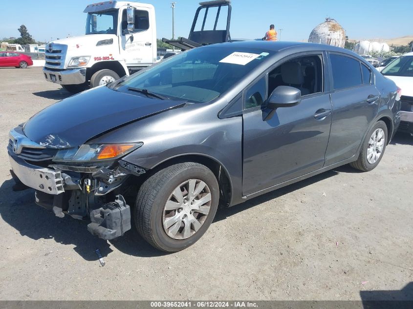 2012 Honda Civic Lx VIN: 2HGFB2F52CH302331 Lot: 39652041