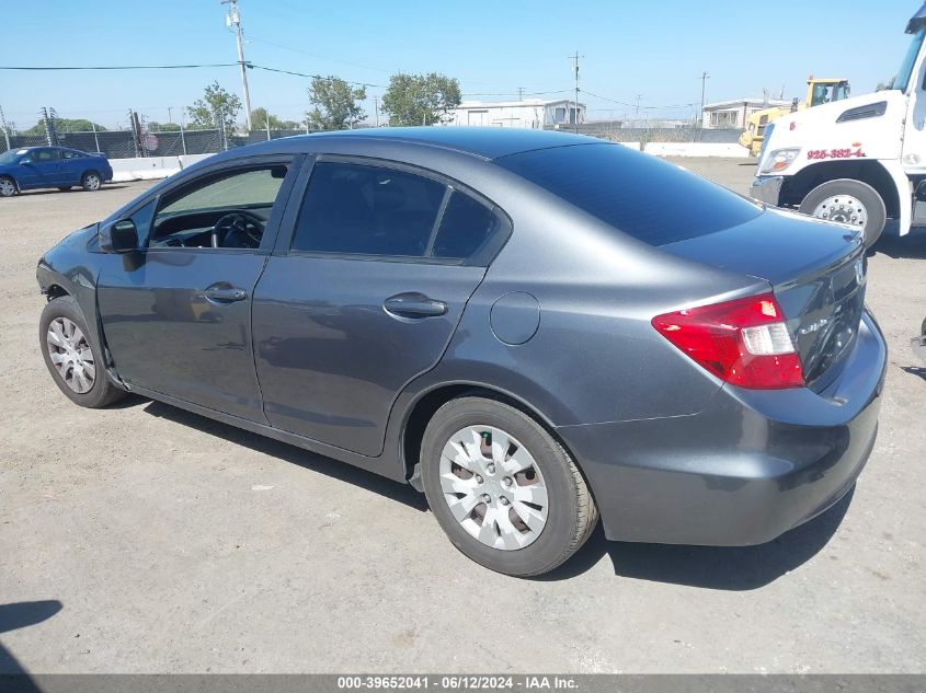 2012 Honda Civic Lx VIN: 2HGFB2F52CH302331 Lot: 39652041