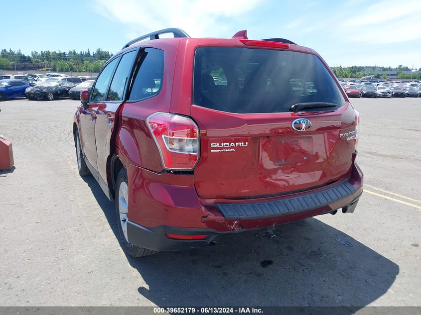 2016 Subaru Forester 2.5I Premium VIN: JF2SJADC0GH520292 Lot: 39652179