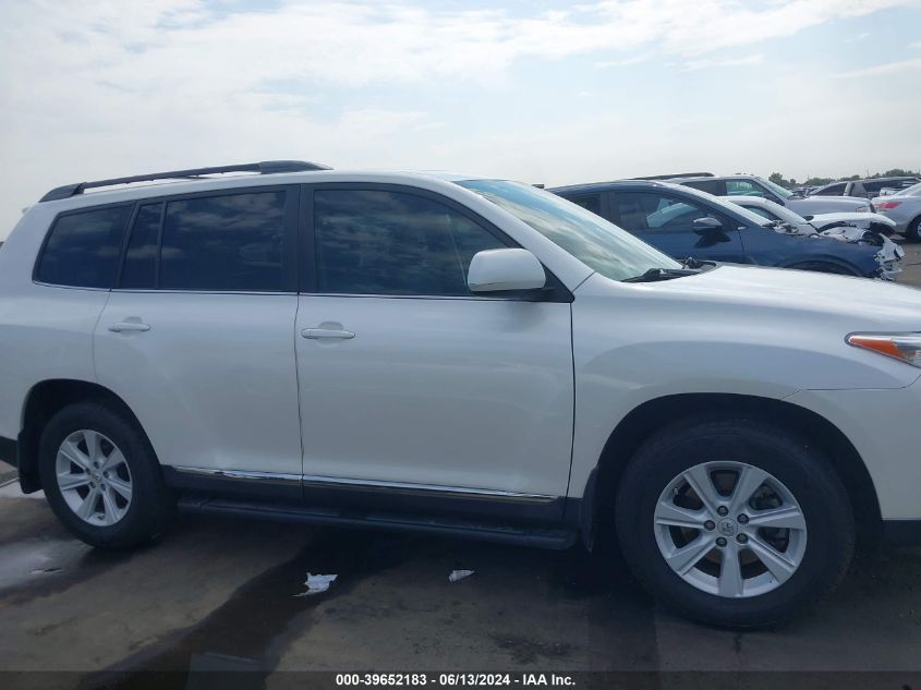 2013 Toyota Highlander Se V6 VIN: 5TDBK3EH9DS240685 Lot: 39652183