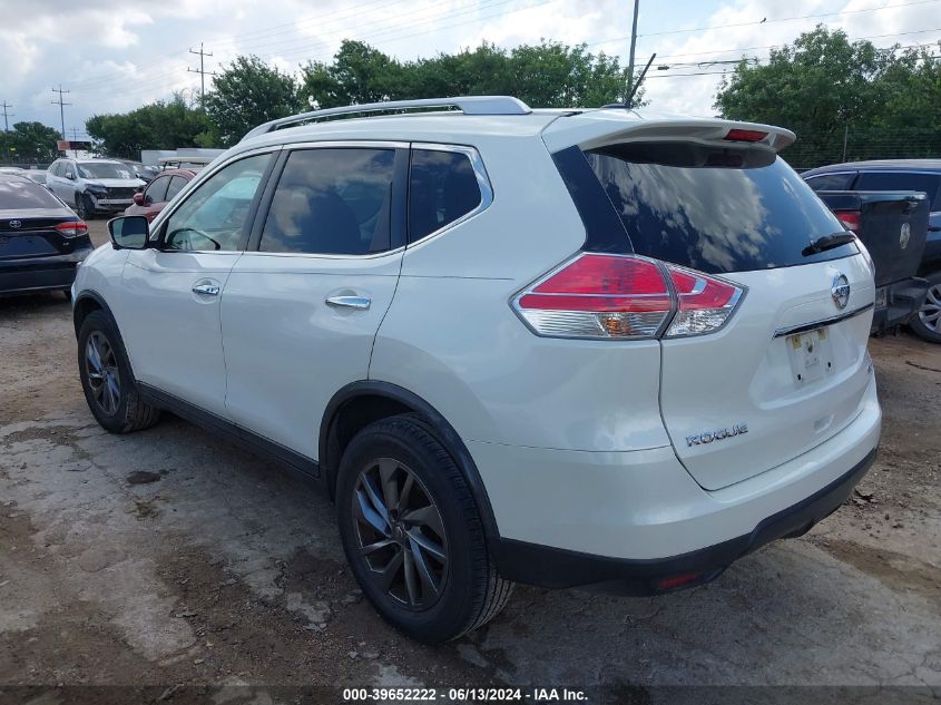 2016 Nissan Rogue S/Sl/Sv VIN: KNMAT2MV6GP690996 Lot: 39652222