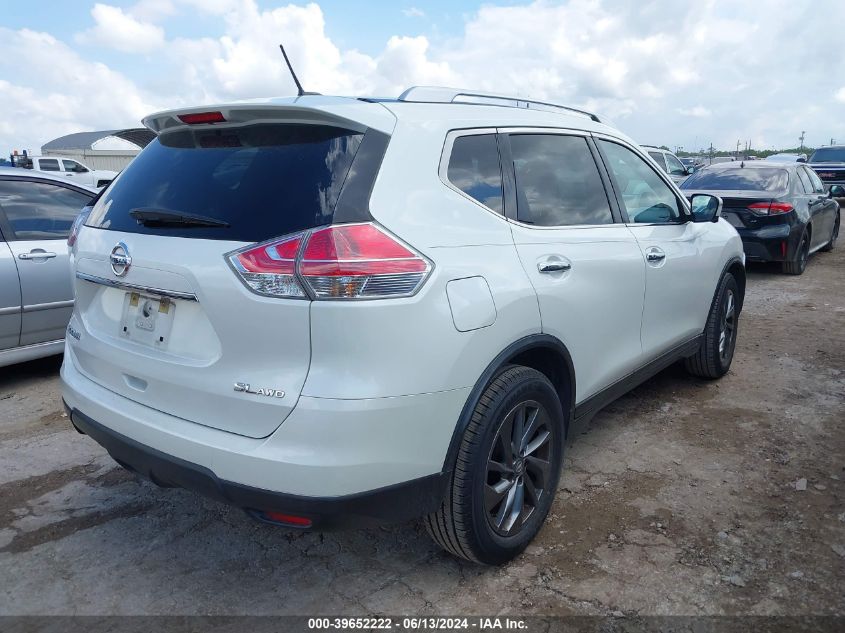 2016 Nissan Rogue S/Sl/Sv VIN: KNMAT2MV6GP690996 Lot: 39652222