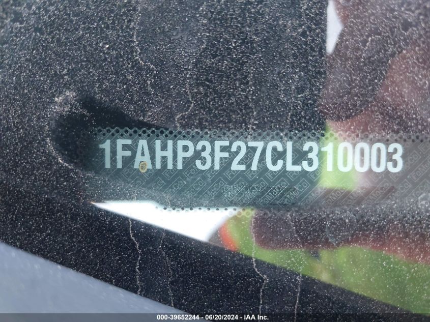 2012 Ford Focus Se VIN: 1FAHP3F27CL310003 Lot: 39652244