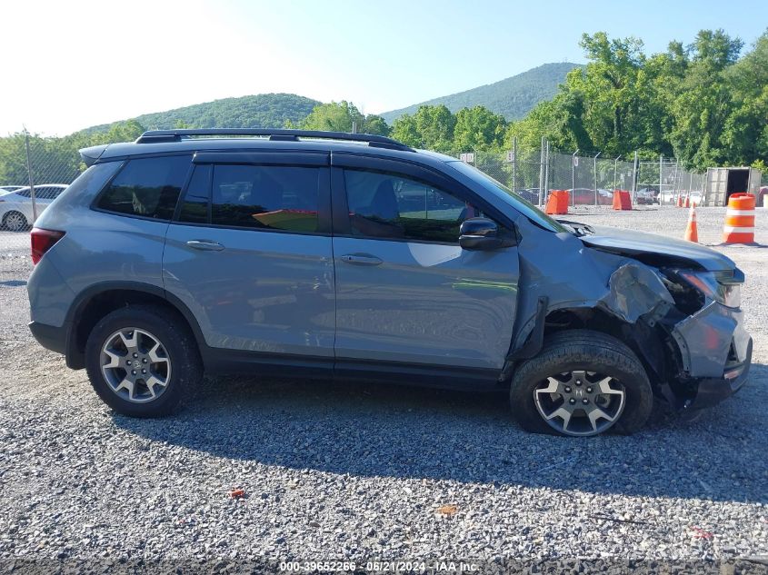 2022 Honda Passport Awd Trailsport VIN: 5FNYF8H66NB001414 Lot: 39652266