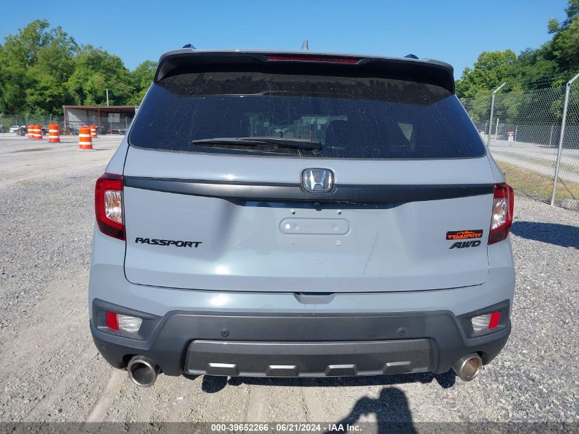 2022 Honda Passport Awd Trailsport VIN: 5FNYF8H66NB001414 Lot: 39652266