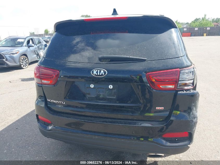 2019 Kia Sorento 2.4L Lx VIN: 5XYPG4A35KG592633 Lot: 39652276