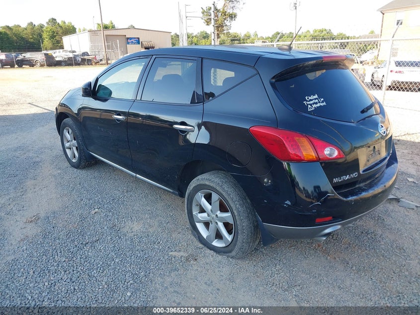 2009 Nissan Murano Sl VIN: JN8AZ18W29W143880 Lot: 39652339