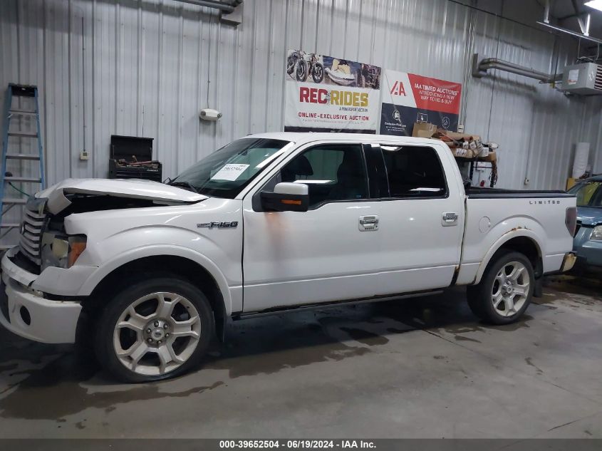 2011 Ford F-150 Lariat Limited VIN: 1FTFW1E67BFB09583 Lot: 39652504