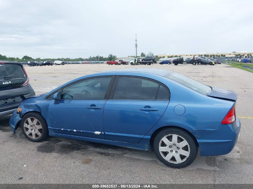 2008 Honda Civic Lx VIN: 1HGFA165X8L086834 Lot: 39652537