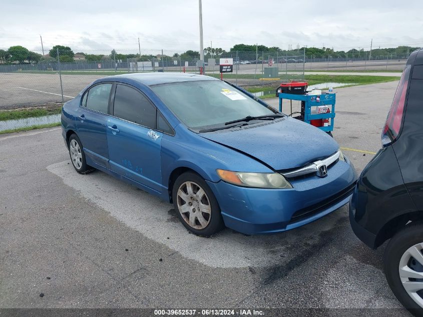 2008 Honda Civic Lx VIN: 1HGFA165X8L086834 Lot: 39652537