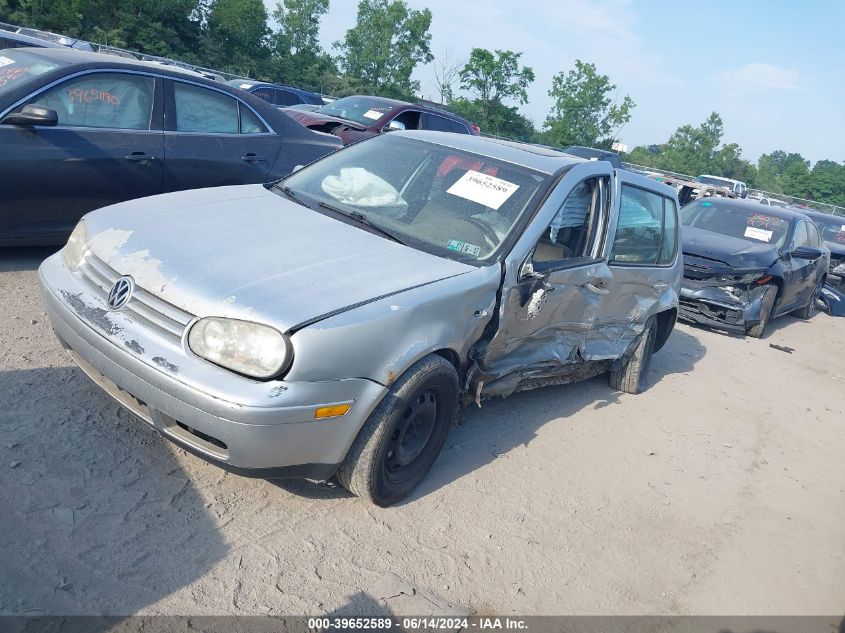 2002 Volkswagen Golf Gls 2.0L VIN: 9BWGK61J224046000 Lot: 39652589