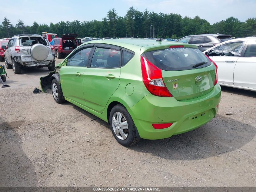 2013 Hyundai Accent Gs VIN: KMHCT5AE0DU128857 Lot: 39652632