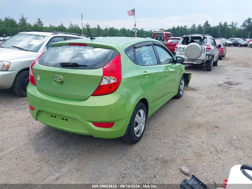 2013 Hyundai Accent Gs VIN: KMHCT5AE0DU128857 Lot: 39652632