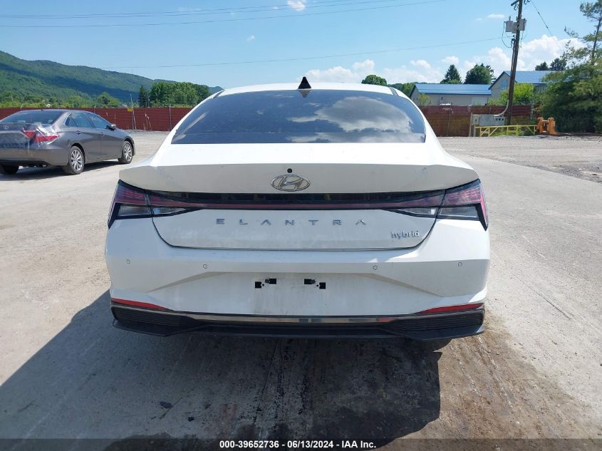 2022 Hyundai Elantra Hybrid Limited VIN: KMHLN4AJ7NU016513 Lot: 39652736