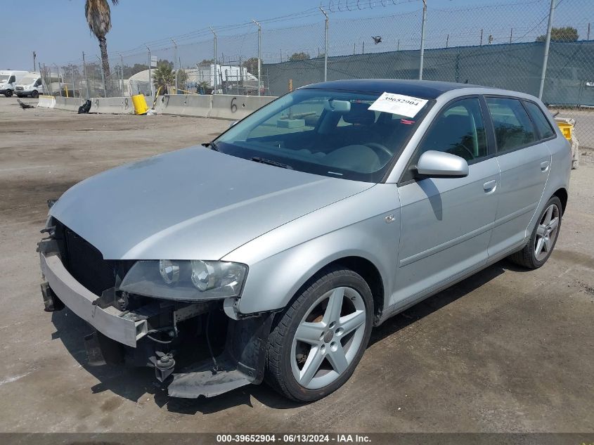 2007 Audi A3 2.0T VIN: WAUHF78P37A033331 Lot: 39652904