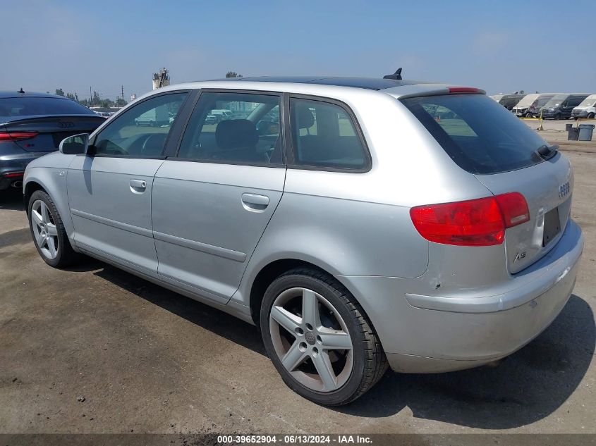 2007 Audi A3 2.0T VIN: WAUHF78P37A033331 Lot: 39652904