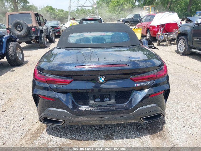 2019 BMW M850I xDrive VIN: WBAFY4C57KBX39016 Lot: 39653093