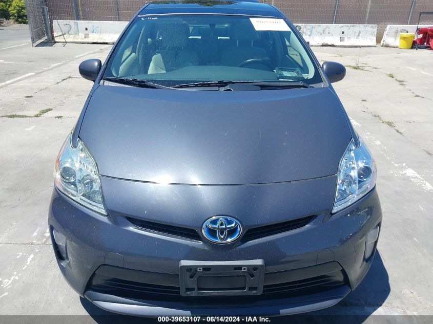 2013 Toyota Prius Three VIN: JTDKN3DU5D5665834 Lot: 39653107