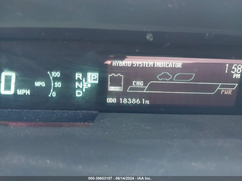 2013 Toyota Prius Three VIN: JTDKN3DU5D5665834 Lot: 39653107