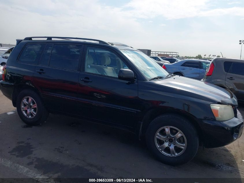 2007 Toyota Highlander V6 VIN: JTEGP21A370129451 Lot: 39653309