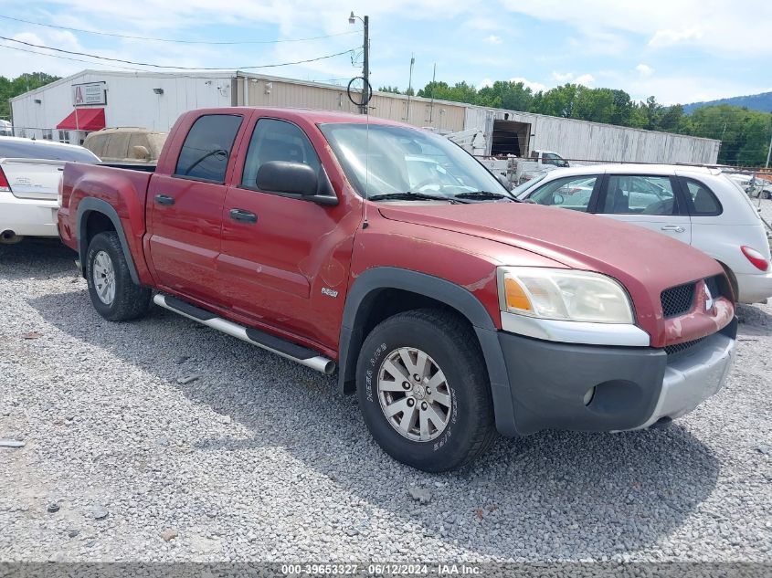 2006 Mitsubishi Raider Duro Cross V6 VIN: 1Z7HC38K16S542758 Lot: 39653327