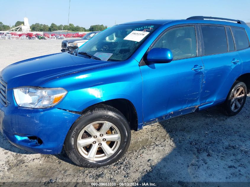 2008 Toyota Highlander VIN: JTEDS41A782015388 Lot: 39653338