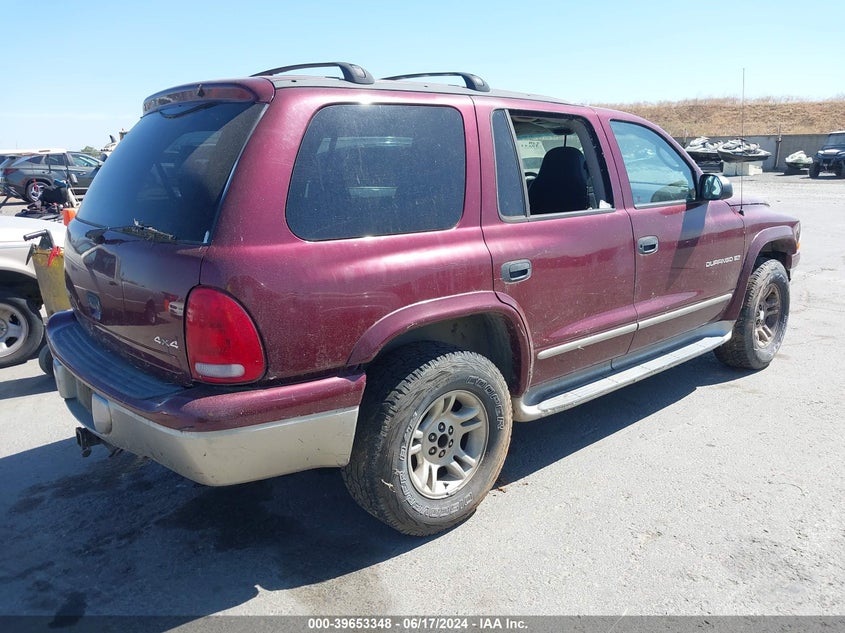 2001 Dodge Durango VIN: 1B4HS28Z81F572487 Lot: 39653348