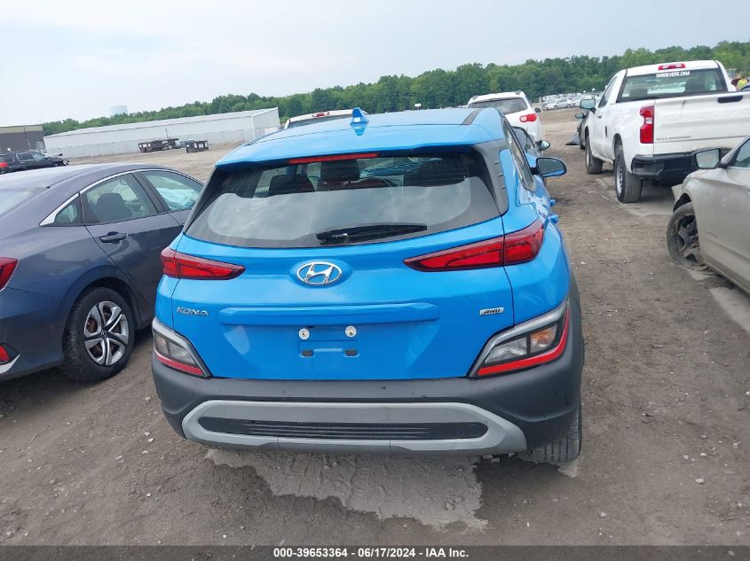 2022 Hyundai Kona Se VIN: KM8K2CAB8NU815711 Lot: 39653364