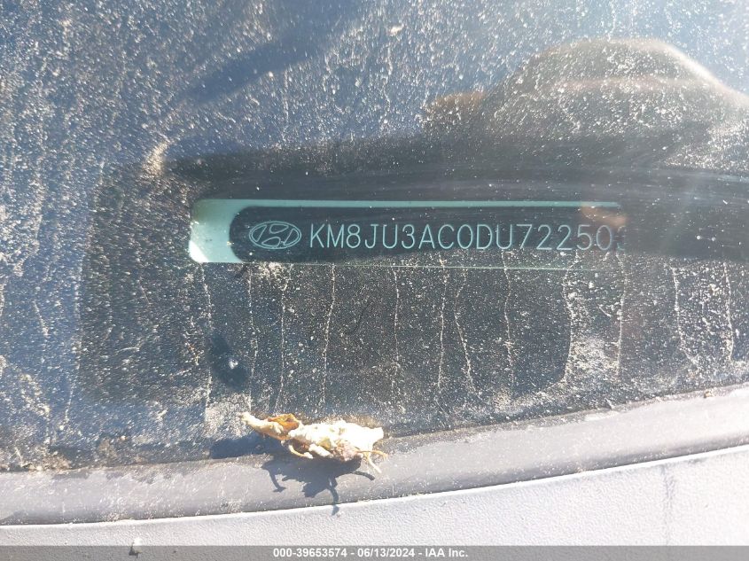 2013 Hyundai Tucson Gls VIN: KM8JU3AC0DU722503 Lot: 39653574