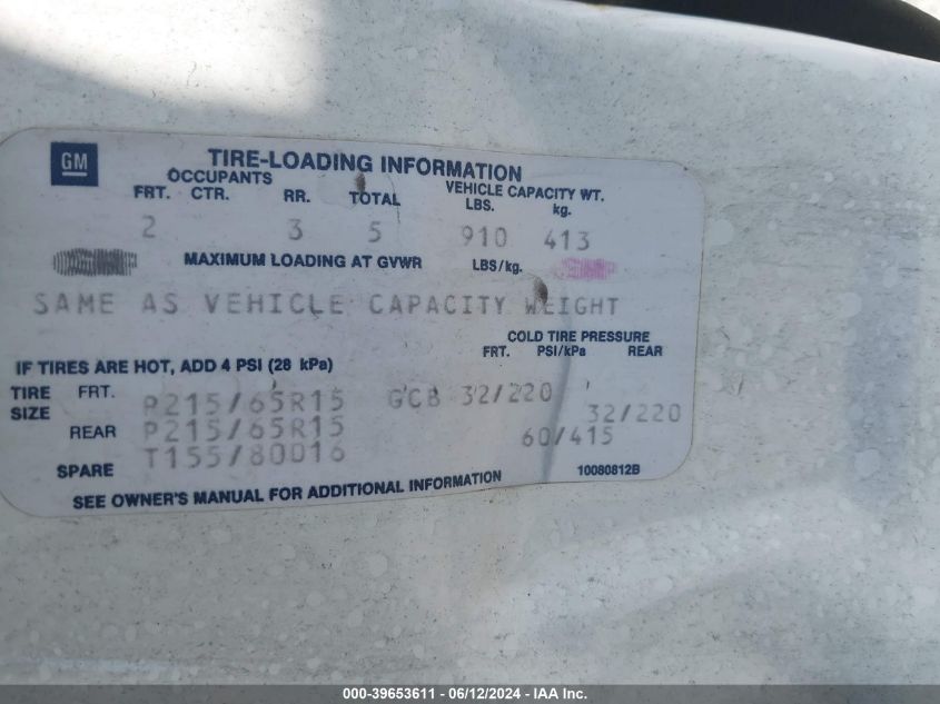 1987 Chevrolet Monte Carlo VIN: 1G1GZ11G2HP151696 Lot: 39653611