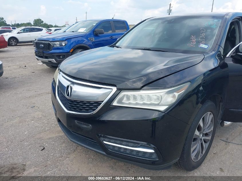 2014 Acura Mdx Technology Package VIN: 5FRYD3H42EB020449 Lot: 39653627