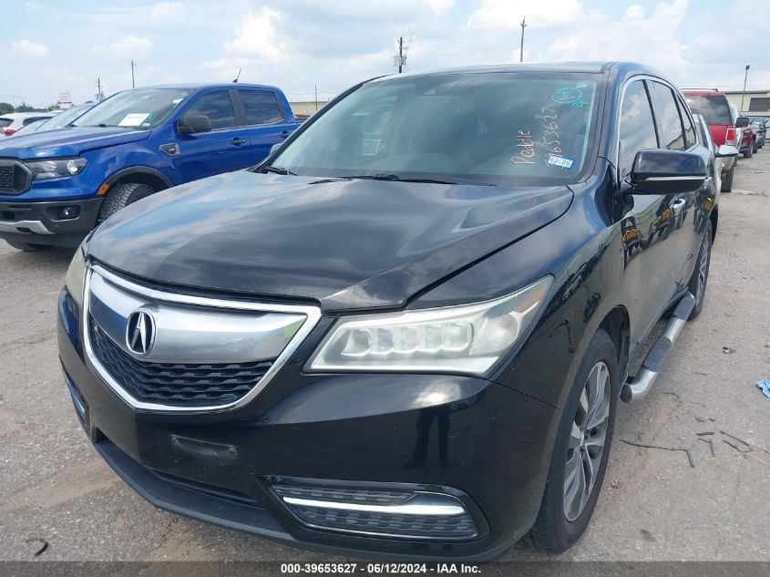 2014 Acura Mdx Technology Package VIN: 5FRYD3H42EB020449 Lot: 39653627