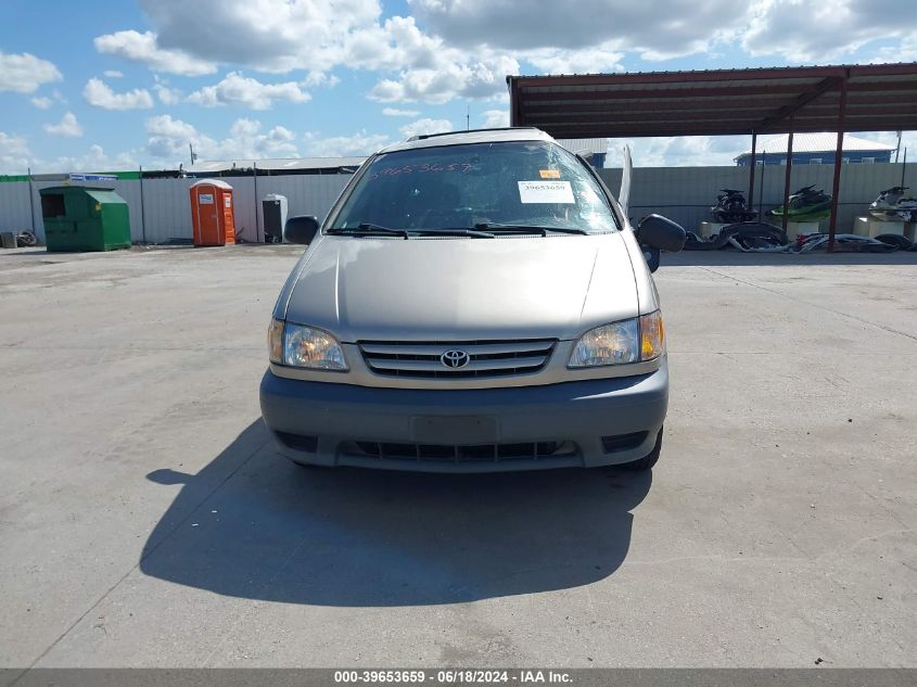 2001 Toyota Sienna Le VIN: 4T3ZF13C31U381891 Lot: 39653659