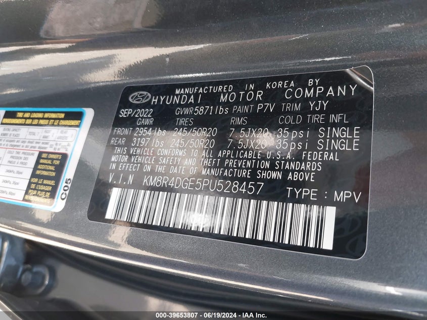 2023 HYUNDAI PALISADE SEL - KM8R4DGE5PU528457