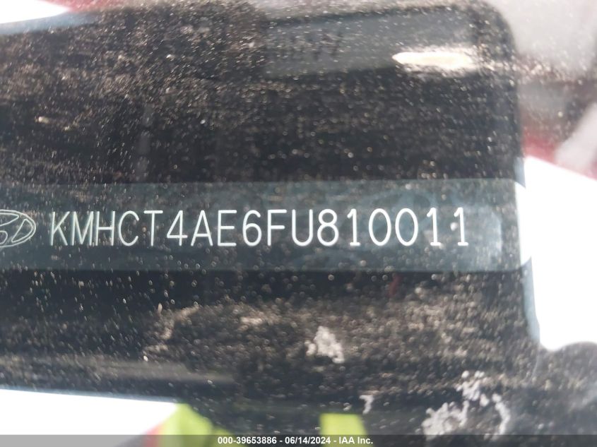 2015 Hyundai Accent Gls VIN: KMHCT4AE6FU810011 Lot: 39653886