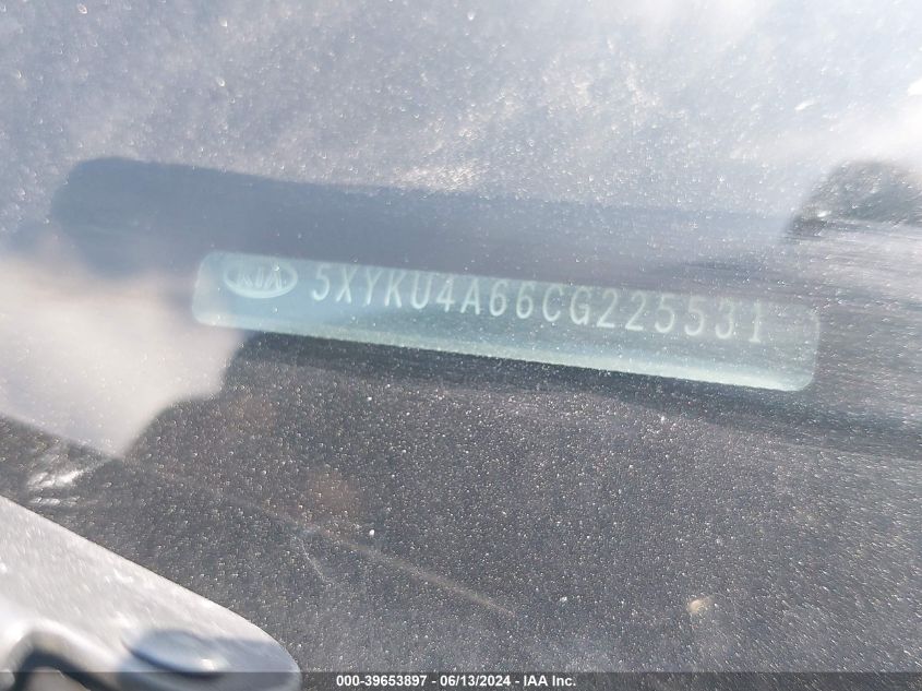 2012 Kia Sorento Ex VIN: 5XYKU4A66CG225531 Lot: 39653897