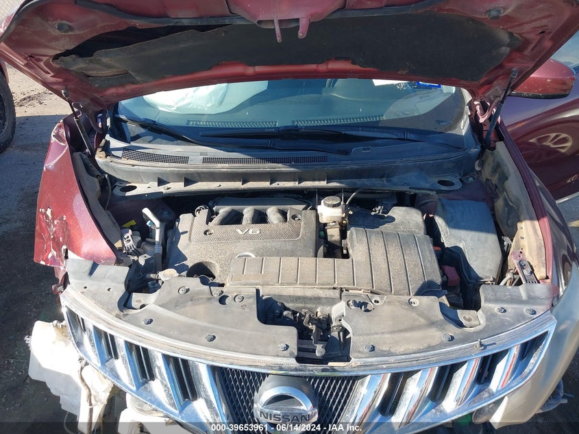 2010 Nissan Murano S VIN: JN8AZ1MU9AW002880 Lot: 39653961