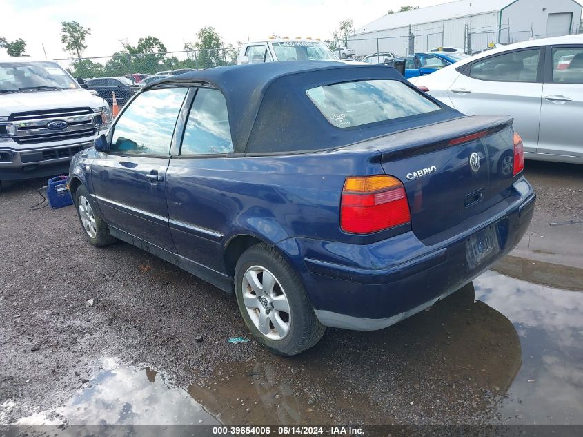 3VWDC21V82M809922 | 2002 VOLKSWAGEN CABRIO