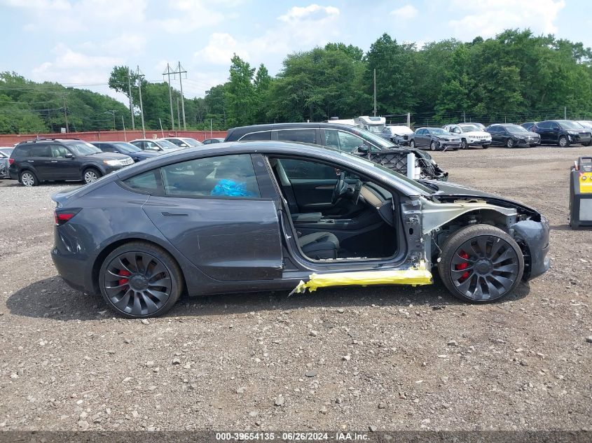 2023 Tesla Model 3 Performance Dual Motor All-Wheel Drive VIN: 5YJ3E1EC9PF636712 Lot: 39654135