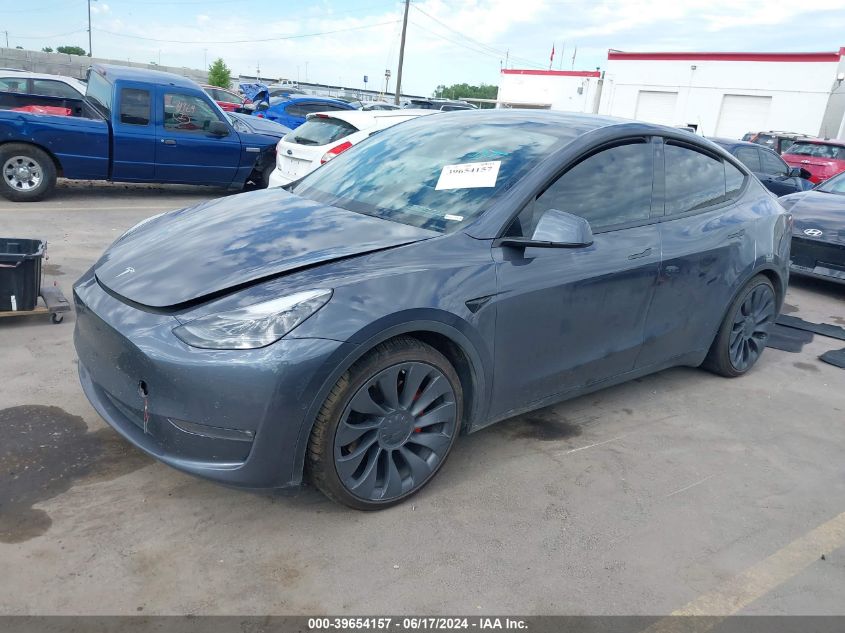 2022 Tesla Model Y Performance Dual Motor All-Wheel Drive VIN: 7SAYEEEF0NF518642 Lot: 39654157