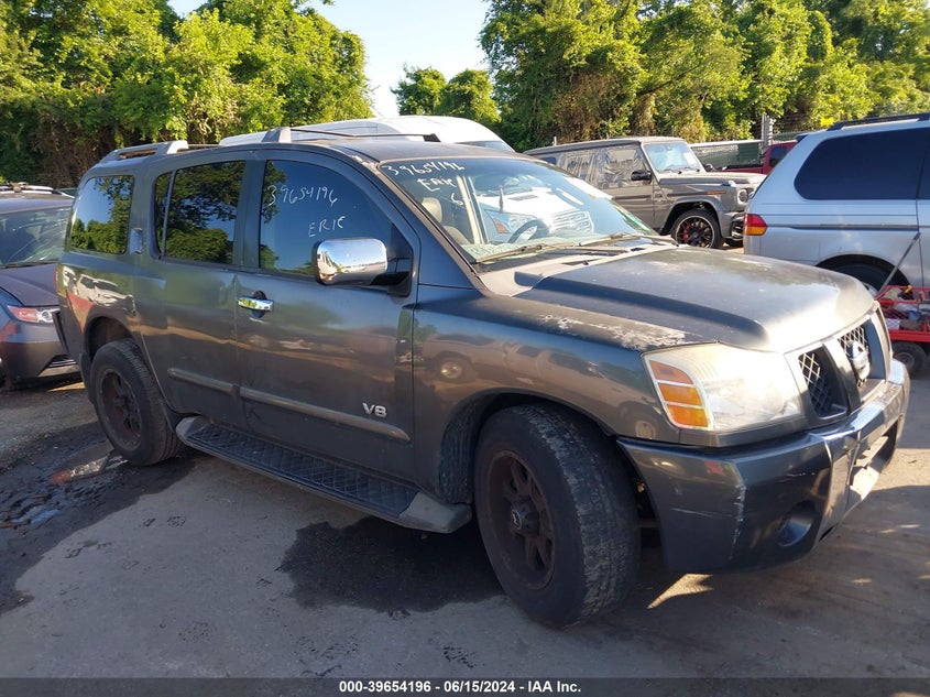 2007 Nissan Armada Se VIN: 5N1BA08A47N711955 Lot: 39654196