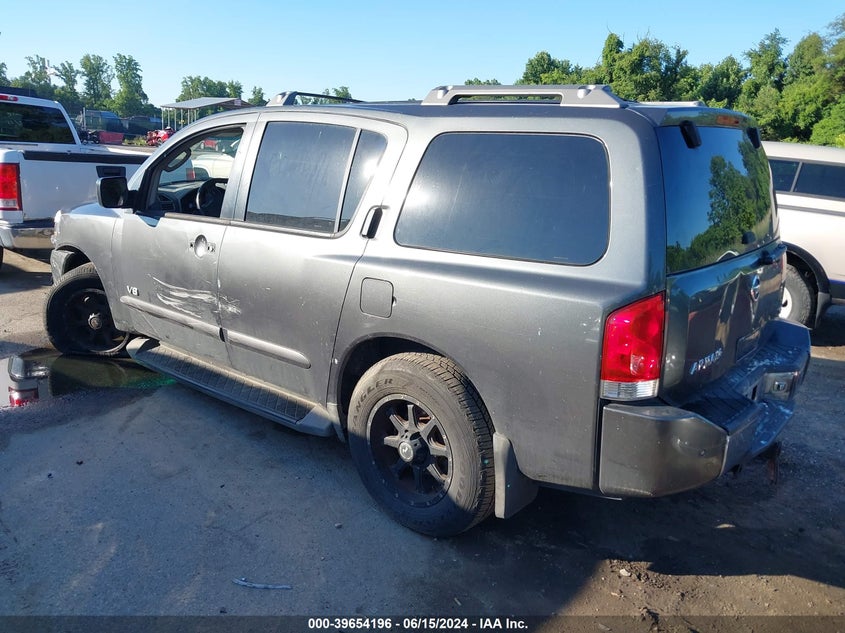 2007 Nissan Armada Se VIN: 5N1BA08A47N711955 Lot: 39654196