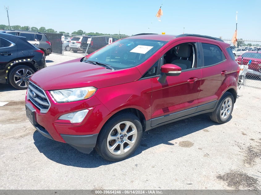 VIN MAJ3P1TE8JC161174 2018 FORD ECOSPORT SE