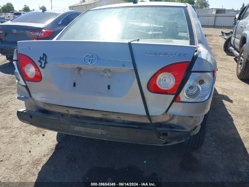 2003 Toyota Corolla Le VIN: 1NXBR32E63Z126946 Lot: 39654349