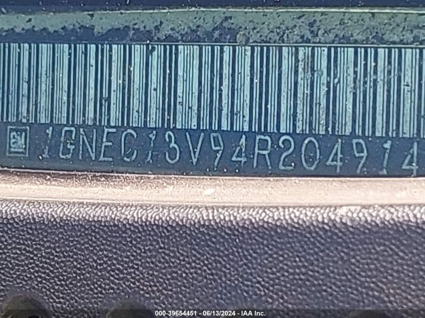 2004 Chevrolet Tahoe Ls VIN: 1GNEC13V94R204914 Lot: 39654451