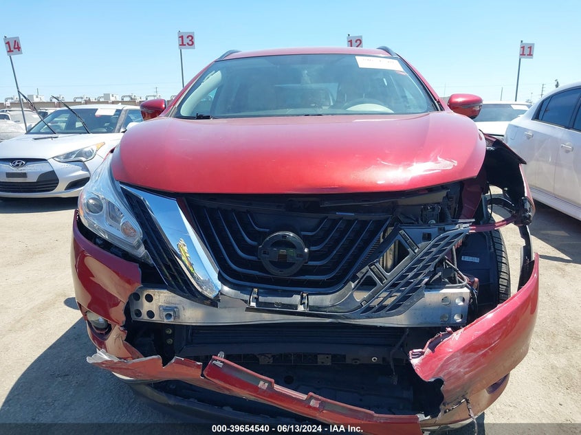2016 Nissan Murano Sv VIN: 5N1AZ2MG4GN110023 Lot: 39654540