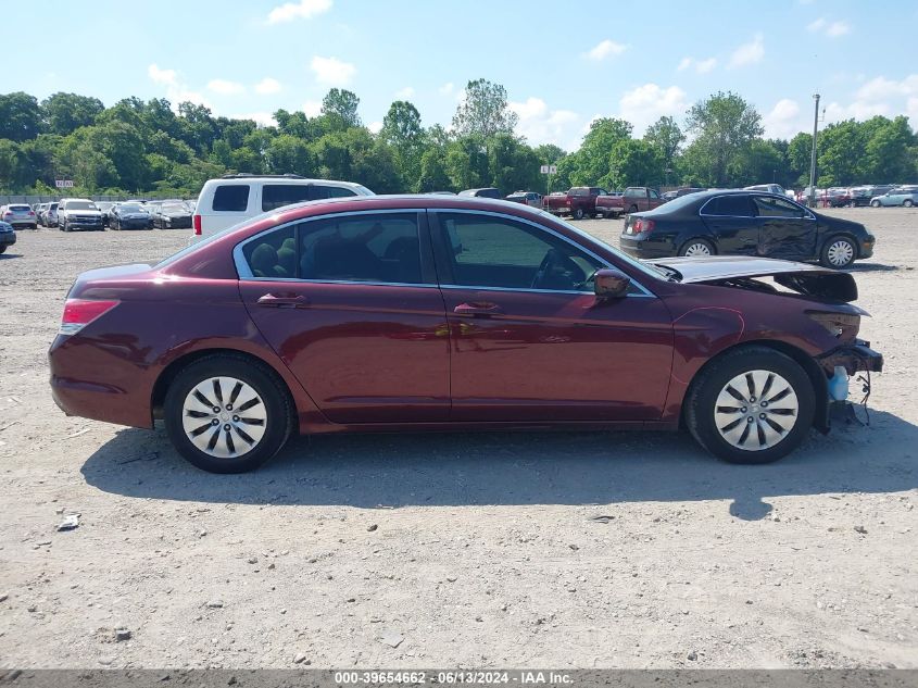 2010 Honda Accord 2.4 Lx VIN: 1HGCP2F33AA014476 Lot: 39654662