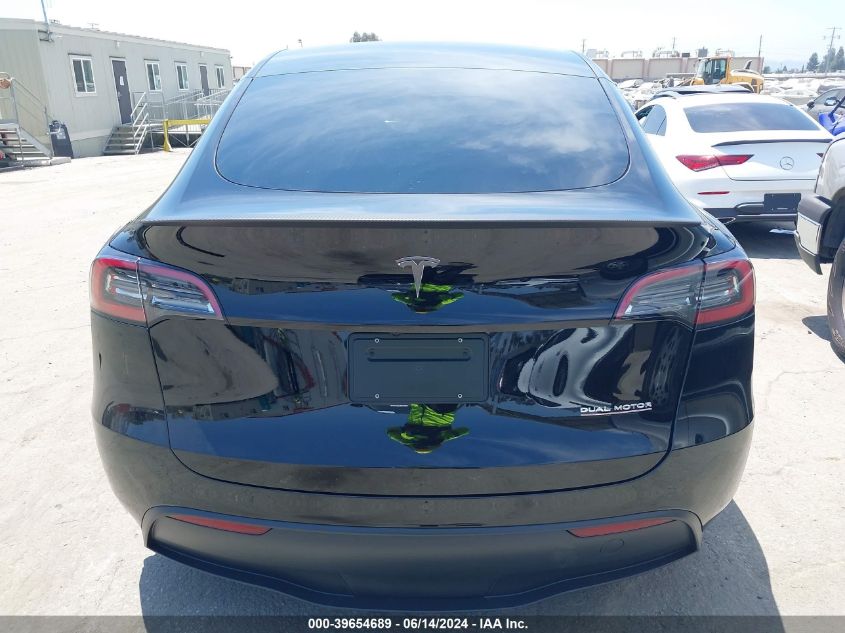 2024 Tesla Model Y Performance Dual Motor All-Wheel Drive VIN: 7SAYGDEF2RF059166 Lot: 39654689